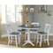 International Concepts Round 36 in Rd Extend Dining Table, 4 X-Back Stools, White/Heather Gray, 36 W, 48 L, 36.1 in H, Wood K05-36RXT-27B-S6132-4 - alternate 2